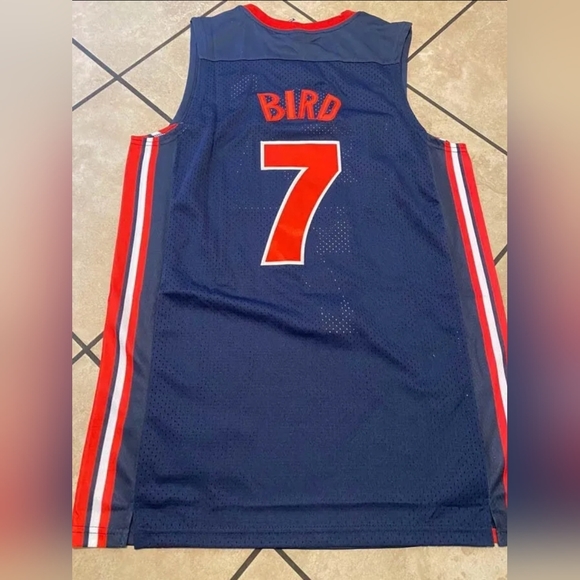 New w/Tags 1992 Olympic Basketball Team  Larry Bird Jersey Multiple Sizes - Picture 2 of 2